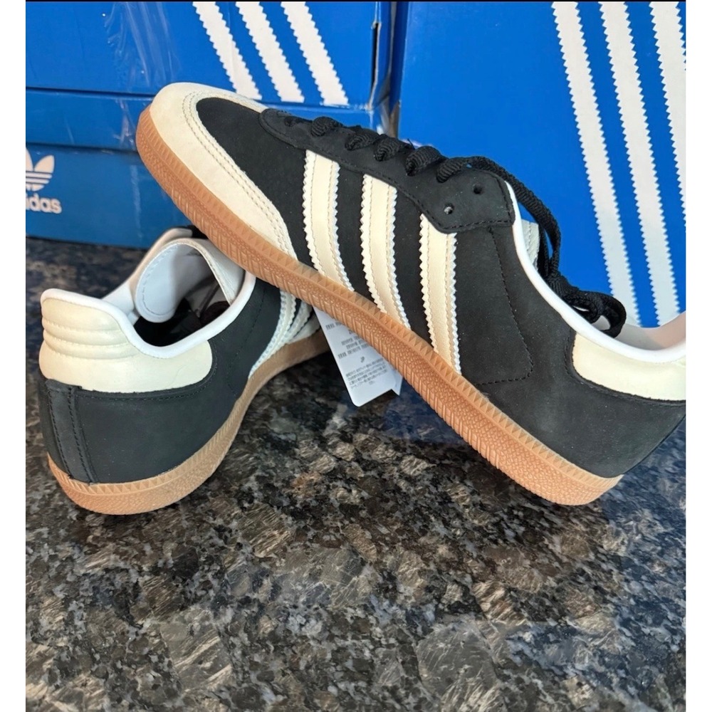 Adidas Samba OG Core Black Wonder White Gum Suede Leather Sneakers IE5386 - Picture 5 of 7